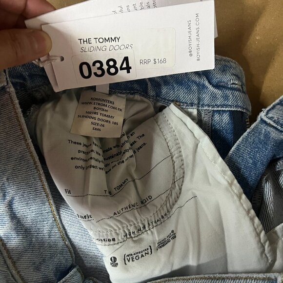 Boyish The TOMMY Womens Rigid Jeans Sz 26 Highrise Straight in SLIDING DOORS - Picture 6 of 9